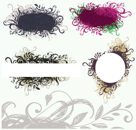 Ornamental border hand drawのイラスト素材