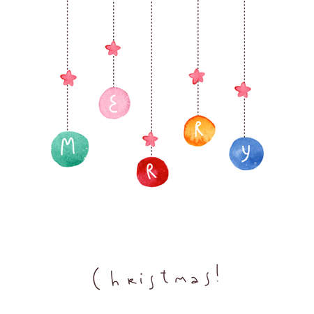 Christmass cute cardのイラスト素材