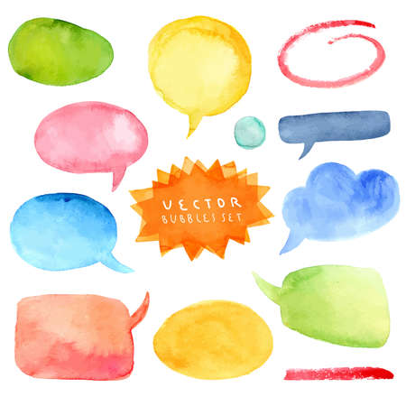 Watercolor bubbles vectorのイラスト素材