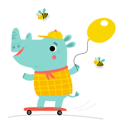 Cute rhinoのイラスト素材