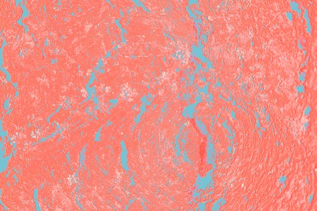 Living Coral with blue parts abstract background. Color of the year 2019.