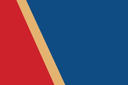 Three color background of trendy colors 2020. Red, blue and sunlight.の写真素材