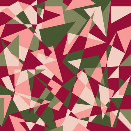 Abstract seamless pattern for girls, boys, sportswear, clothes. Creative vector background with square, stripes, dots, lines.のイラスト素材