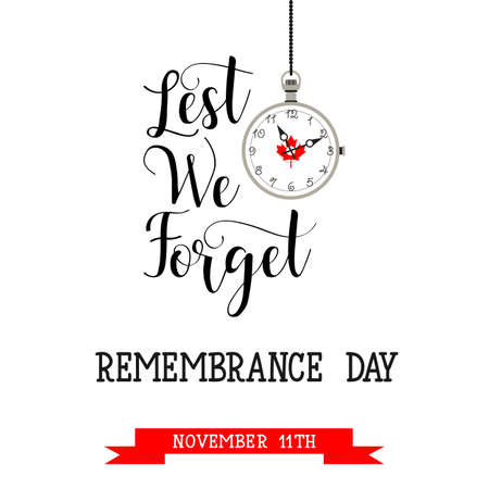 poster or banner of Remembrance Day of Canada 11 november. Lest we forgetのイラスト素材