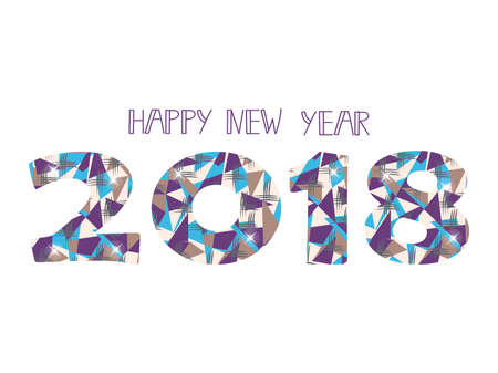 2018 Happy New Year bright background. element for presentations, flyers, leaflets, postcards and...