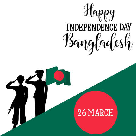 Greeting card of  Bangladesh Independence Day 26 March Vector Templateのイラスト素材