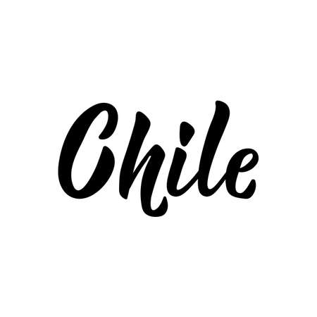 Chile. Lettering. Vector illustration. Perfect design for greeting cards, posters, T-shirts, banners print invitationsのイラスト素材