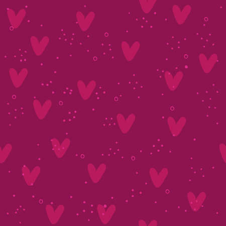 Seamless pattern with heart. Print for textile, wallpaper, covers, surface. Retro stylization
