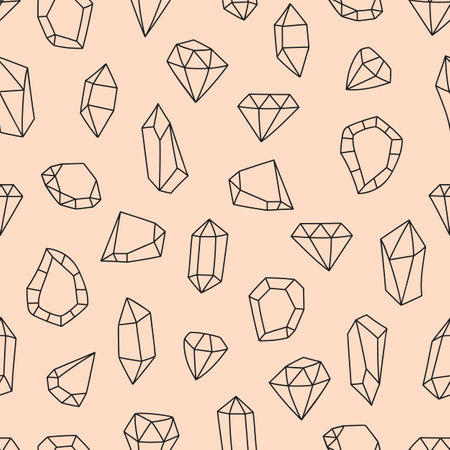 Seamless pattern with abstract brilliants. Print for textile, wallpaper, covers, surface. For fashion fabric.のイラスト素材
