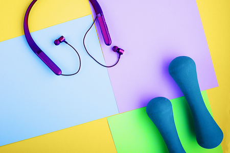 Above accessories activity  concept life in sport and movement.の写真素材