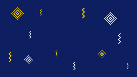 Minimal geometric bright navy blue background with abstract shapes, rectangles, rhombuses. vector illustrationのイラスト素材