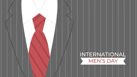 Vector illustration for the International Men's Day theme with a men's suit and tie. For poster, banner, greeting card.のイラスト素材