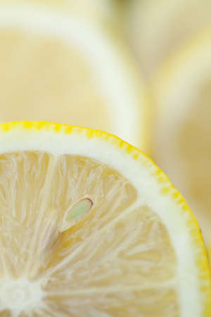 Group of fresh citrus fruits, lemons on a tableの写真素材