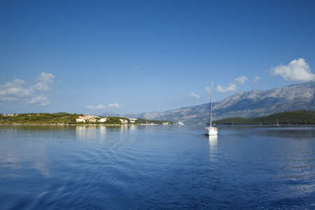 Beautiful sea landscape, taken in  Croatia, between Korcula and Przina bayの写真素材