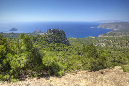 Beautiful Monolithos panorama,  taken in Rhodes island, Greeceの写真素材
