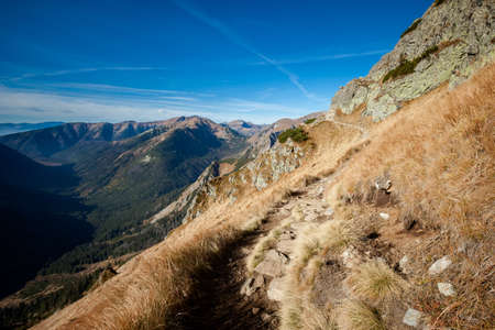 Beautiful panorama in Tatry mountains, Czerwone Wierchy, Cervene vrchyの写真素材