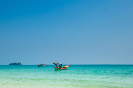 Summer seascape on tropical island Koh Rong in  Cambodia. Landscape of south east Asia.の写真素材