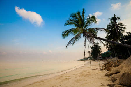 Summer seascape on tropical island Koh Phangan in Thailand. Chalokum beach landscape.の写真素材