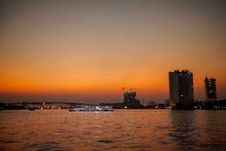 Beautiful view on Bangkok Menam river - Chao Phraya
