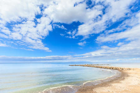 Summer seascape on tropical island Tenerife, Canary in Spain. Playa de Las Americasの写真素材