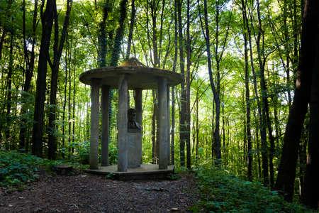 Beautiful famous monuments in Sipka park, Stramberk, Czech republic. Colorful landscapeの写真素材