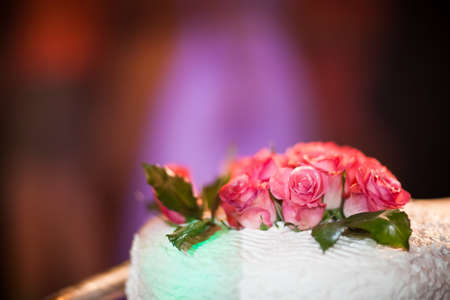 Beautiful wedding cake detail - traditional sweets to Bride and Groom.の写真素材