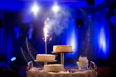Beautiful wedding cake detail - traditional sweets to Bride and Groom.の写真素材