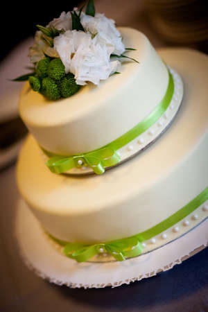 Beautiful wedding cake detail - traditional sweets to Bride and Groom.の写真素材