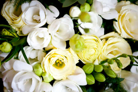 Beautiful flowers of the Bride during wedding - romantic bouquetの写真素材