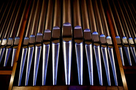 Christian detaill - organ in churchの写真素材