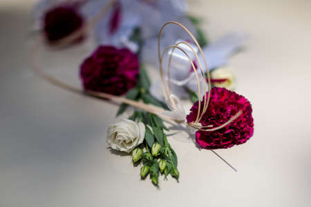 Wedding detail - beautiful car decoration made of flowers