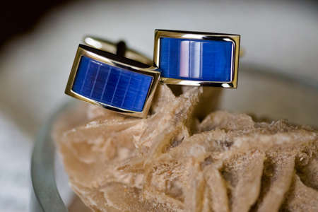 Beautiful jewellery of the Groom before wedding - romantic detail