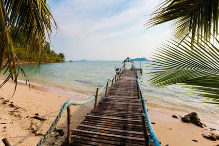 Summer landscape on tropical koh Chang island  in Thailand. Landscape taken from long beach haad sai yao.の写真素材