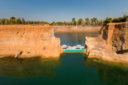 Beautiful water park Grand Canyon Tuang Thong close to Chiang Mai in northern Thailand. Landscape of...