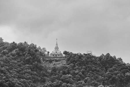 Beautiful views taken from Mae Salong chinese village close to touristic Chiang Rai in north Thailand. Golden triangle region in south east Asia.の写真素材