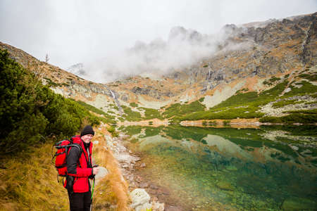 Beautiful Velicka valley - in slovakian High Tatra mountains. Beautiful panorama with autumn and...