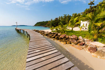 Summer landscape on tropical koh Kood island in Thailand. Landscape with sea taken on Klong Mard.の写真素材