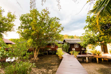 Touristic resort on tropical Koh Kood island in Thailand. Local accommodation taken on Klong Chao area.の写真素材