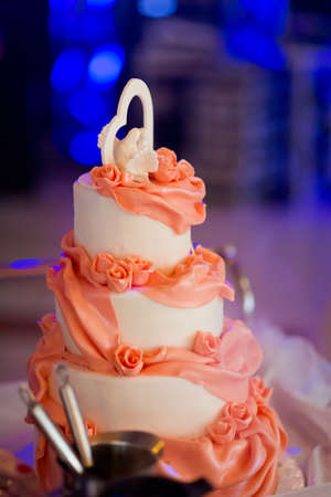 Beautiful wedding cake detail - traditional sweets to Bride and Groom.の写真素材