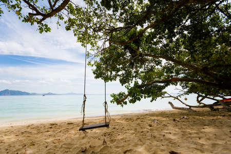 Summer seascape on tropical koh Kradan island  in Thailand. Landscape taken on main long sunrise...
