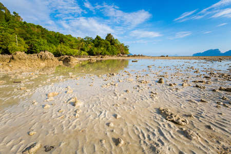 Summer seascape on tropical koh Kradan island  in Thailand. Landscape taken on main long sunrise...