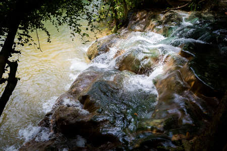 Krabi hot springs waterfall in southern Thailand. Landscape taken in beautiful reserve in south east...