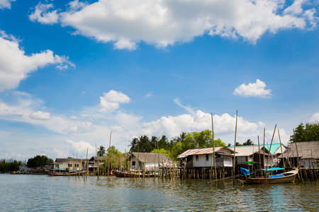 View on tropical Koh Klang island in Krabi in southern Thailand. Landscape taken from longtail boat...
