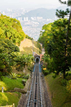 Landscape from Penang Hill on Penang island in Malaysia. Beautiful panorama in south east Asia.の写真素材