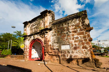 Beautiful colonial architecture of Malacca city in Malaysia. Beautiful old fortress in south east Asia.の写真素材