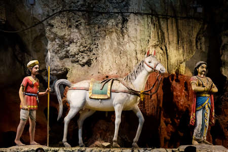 Statues in the Batu Caves Templeの写真素材