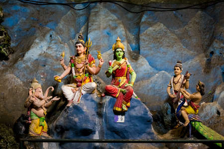 Hindu god statue at Batu Caves Templeの写真素材