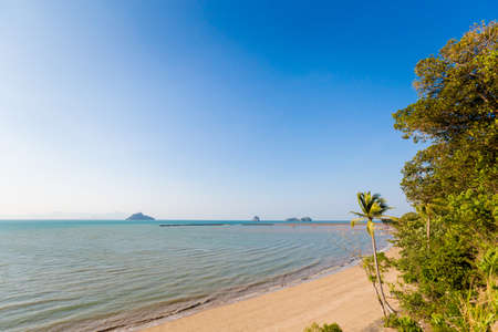 Sand beach on tropical Langkawi island in Malaysia. Beautiful nature of south east asia.の写真素材