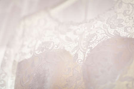 Beautiful wedding dress ready for wedding - Bride. Luxury conceptの写真素材