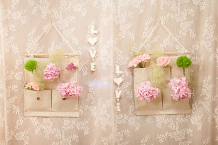 Beautifull decorations ready for wedding - Bride and Groom. Luxury conceptの写真素材